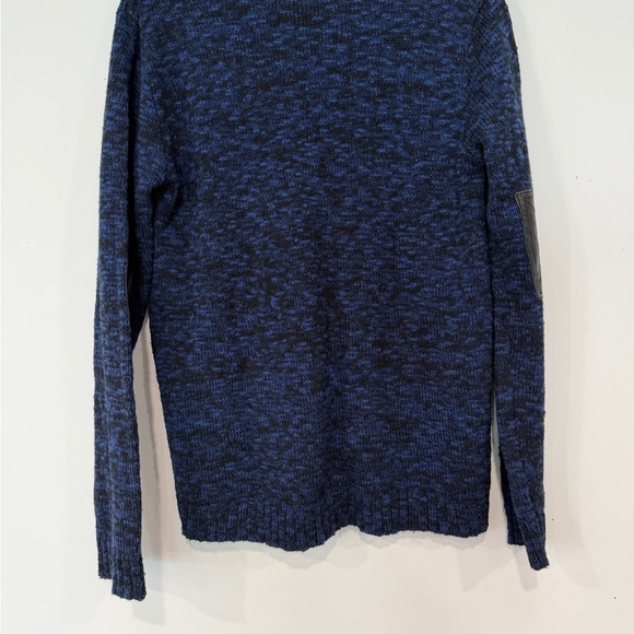 Michael Stars Navy Marled Crewneck Sweater with Zip Accents - Picture 10 of 12